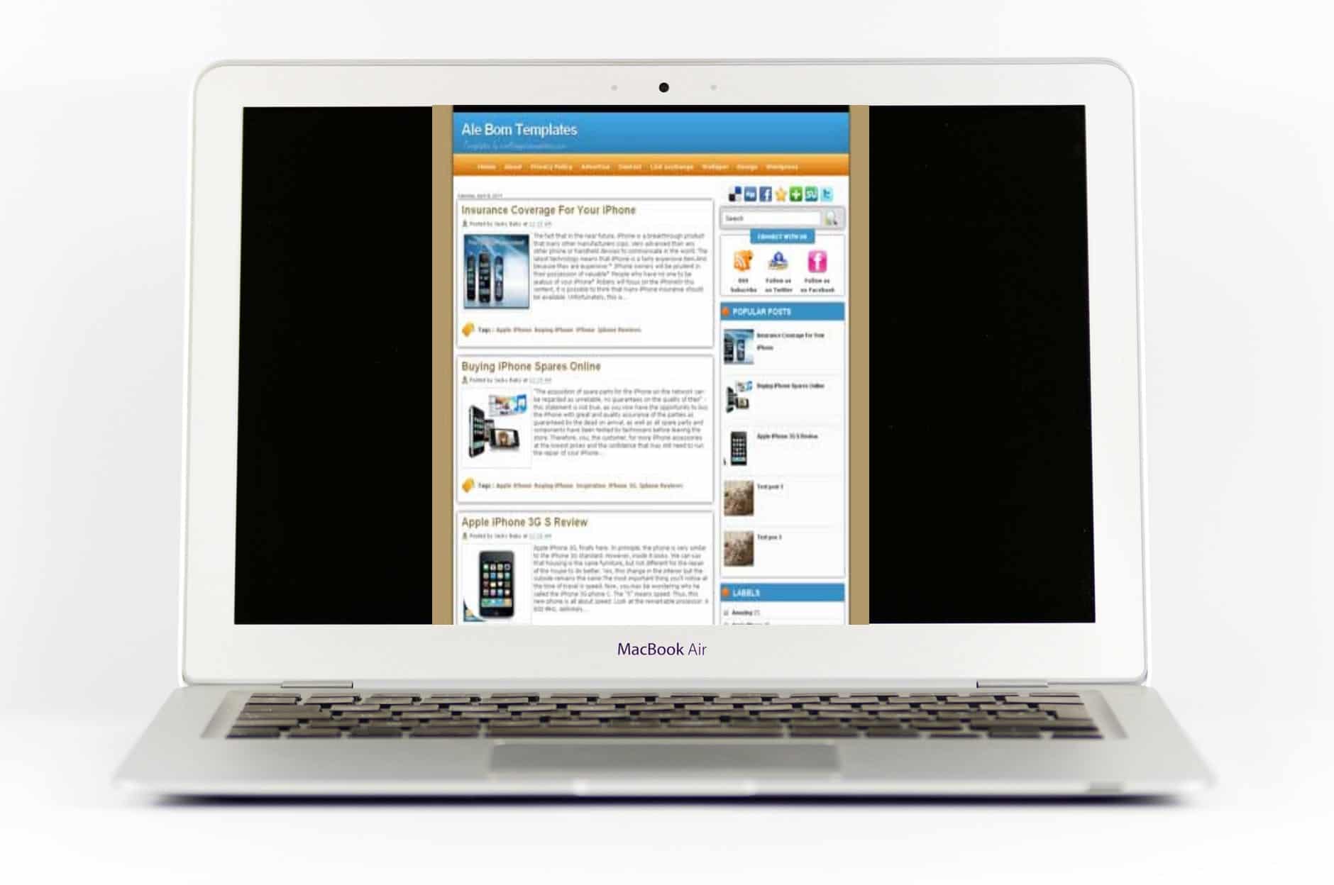 Preview of the Ale Bom Blogger template