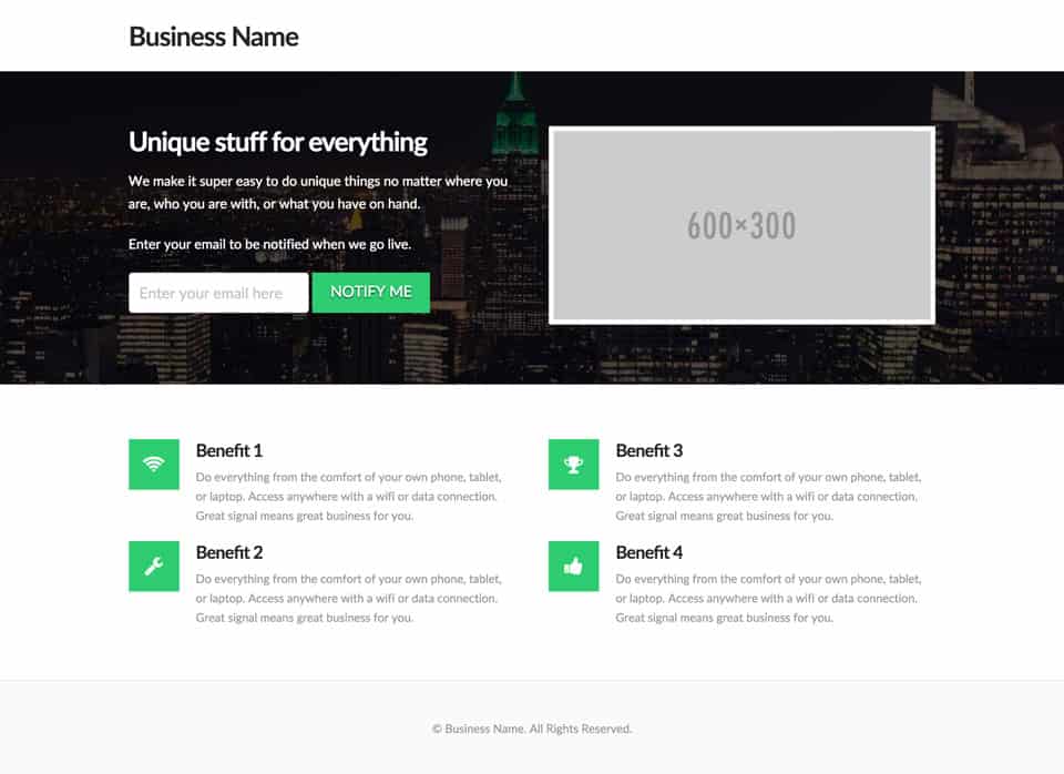 Preview of the Almost Page Blogger template